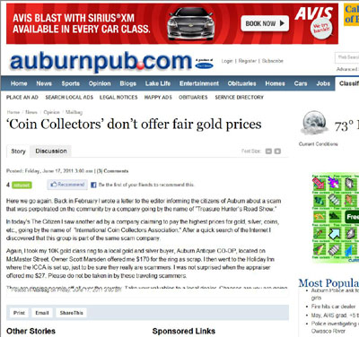 'Coin Collectors' Don't Offer Fair Gold Prices